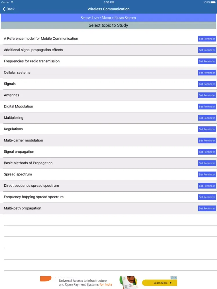 Wireless Communication iPad  Screenshots