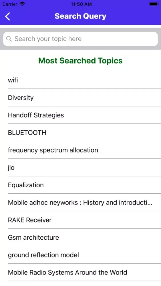 Wireless Communication Screenshots