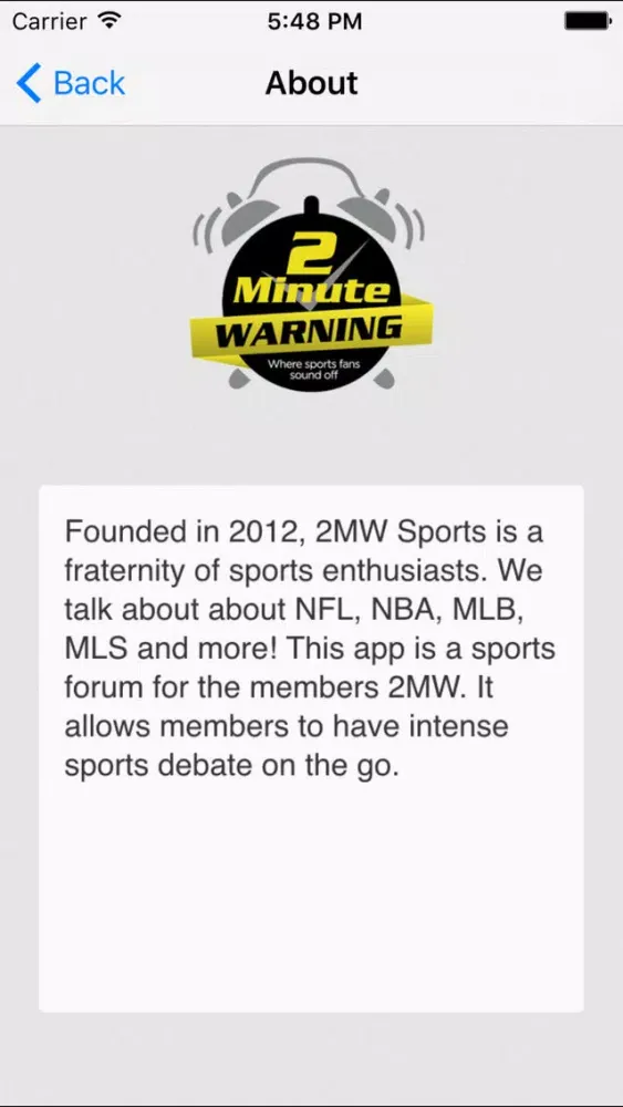 Tangkapan layar 2 Minute Warning Sports