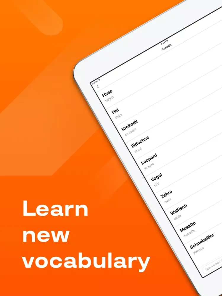 Reji – Vocabulary Builder App iPad  Screenshots