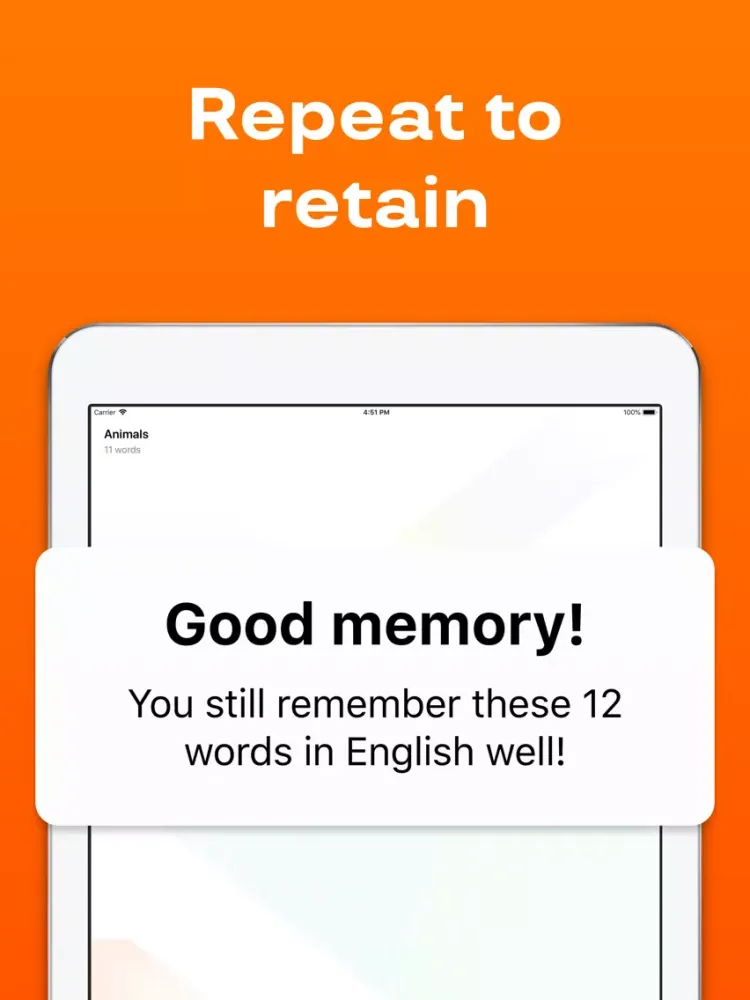 Reji – Vocabulary Builder App iPad  Screenshots