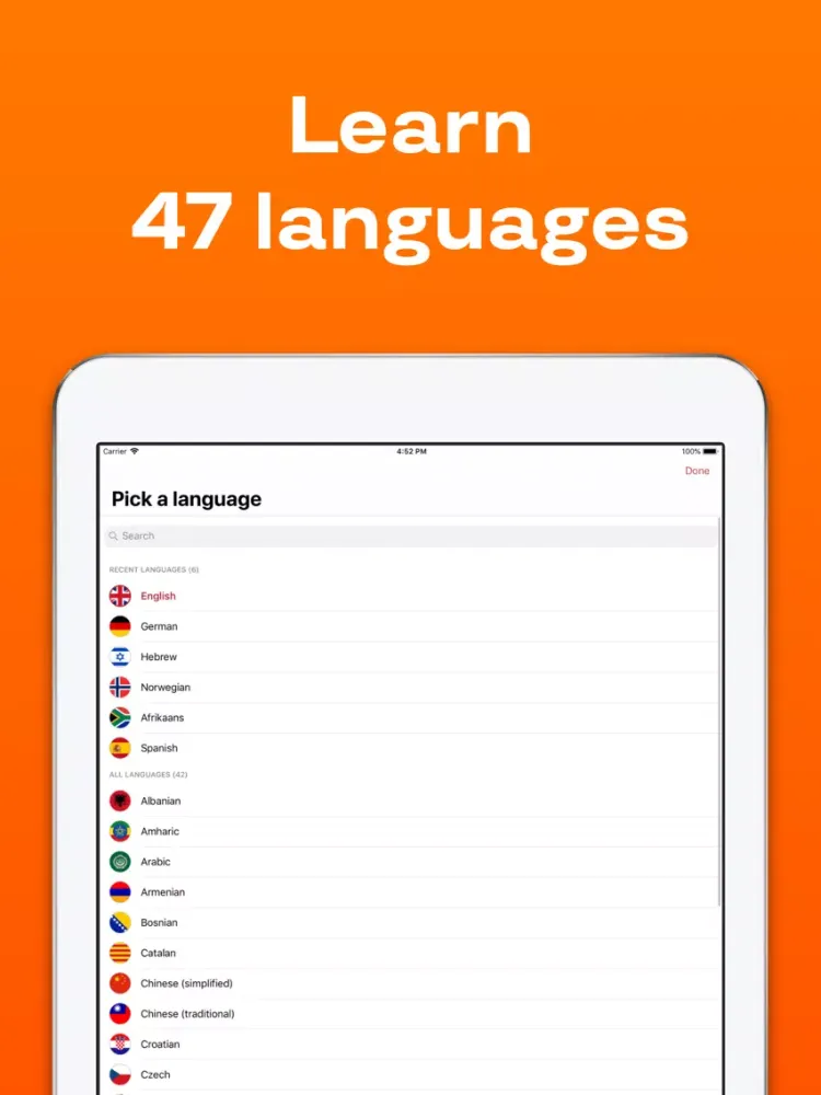 Reji – Vocabulary Builder App iPad  Screenshots
