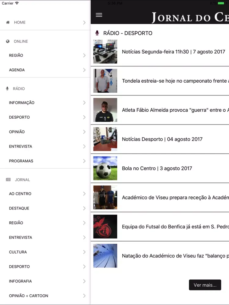 Captures d'écran de Jornal do Centro iPad 