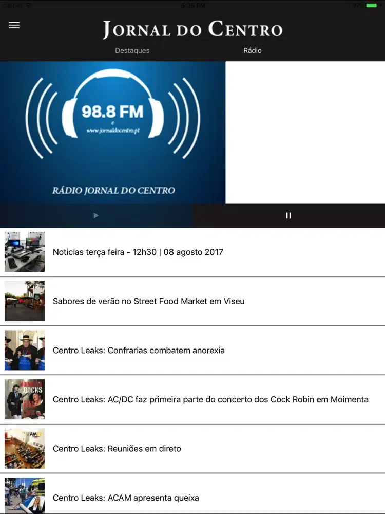 Captures d'écran de Jornal do Centro iPad 