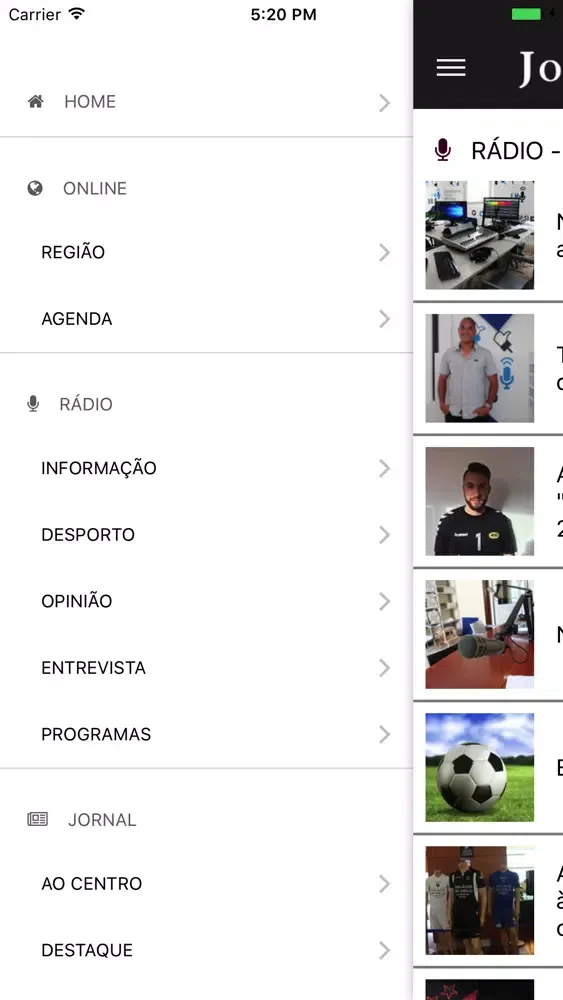 Captures d'écran de Jornal do Centro