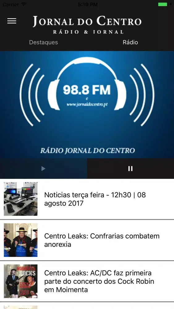 Captures d'écran de Jornal do Centro