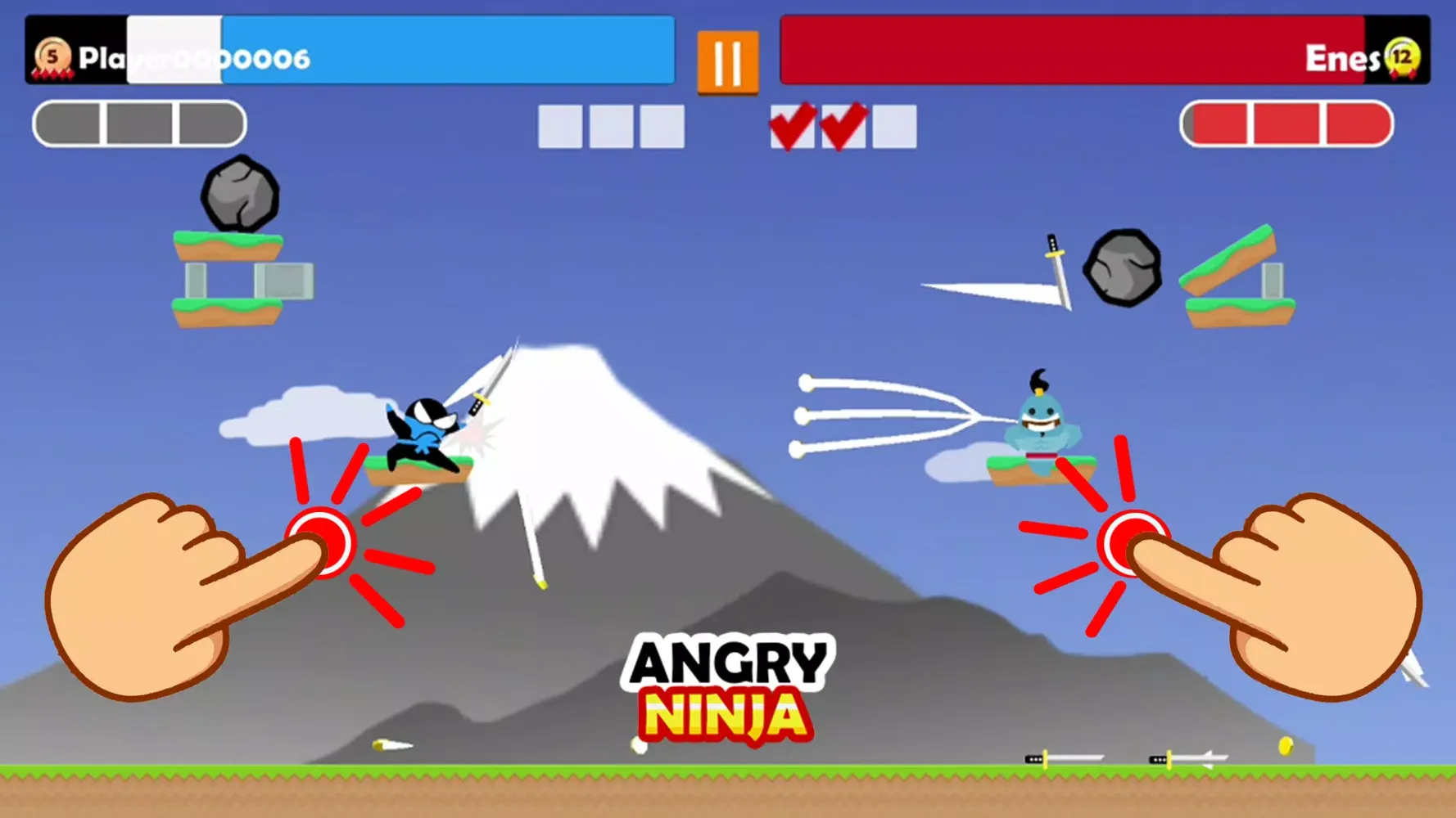 Jumping Ninja Party 2 Player Screenshots