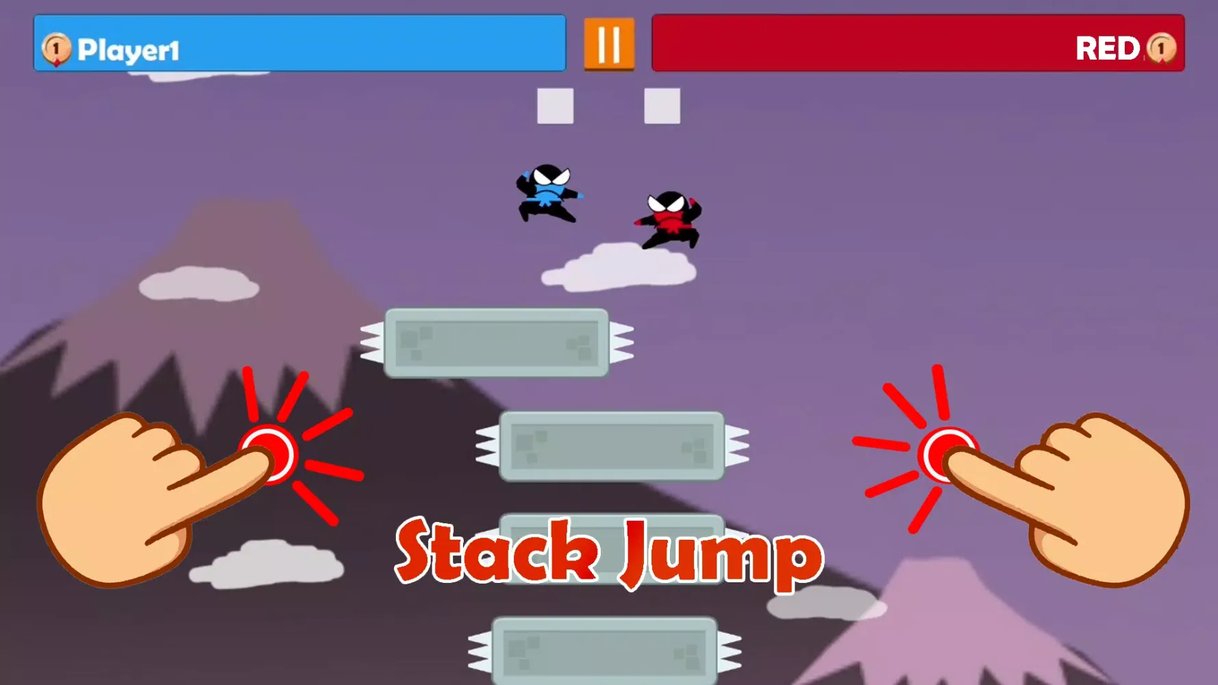 Jumping Ninja Party 2 Player Screenshots