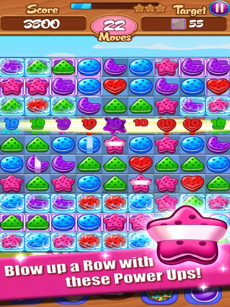 Cookie Crusher - Macaroon Mania Match 3 iPad  স্ক্রিনশট