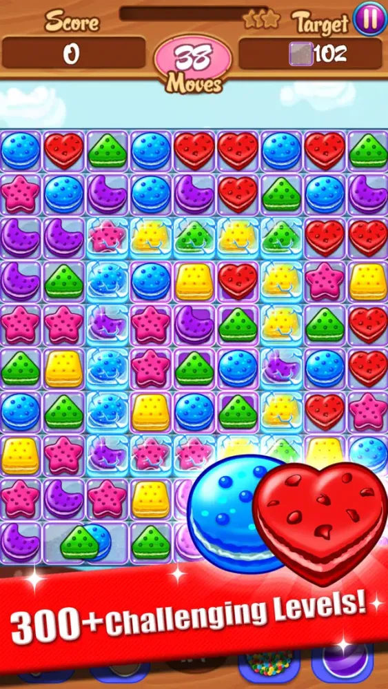 Cookie Crusher - Macaroon Mania Match 3 স্ক্রিনশট