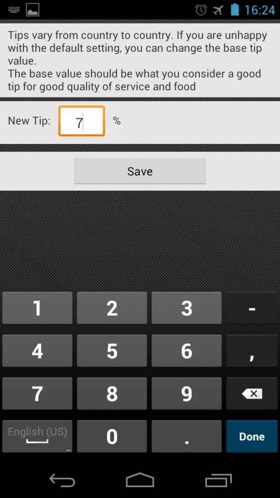 Capturas de tela do Tip Calculator
