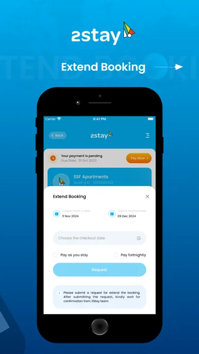2Stay Student Portal 스크린샷