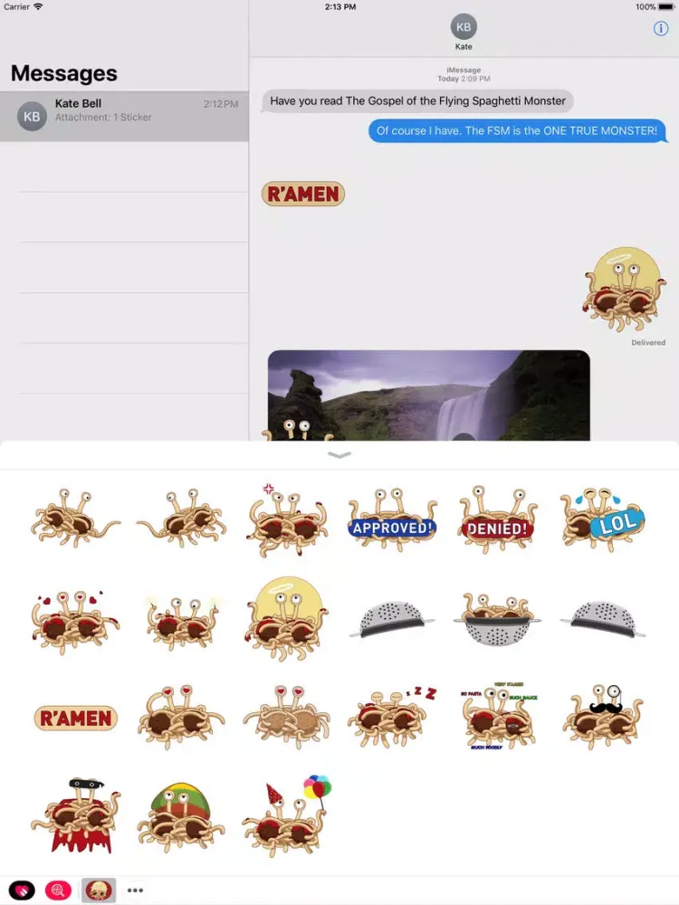 Capturas de pantalla de The Flying Spaghetti Monster iPad 