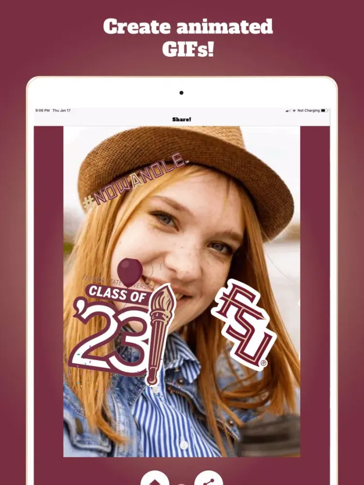 Captures d'écran de FSU Class of '23 Selfie Stikis iPad 