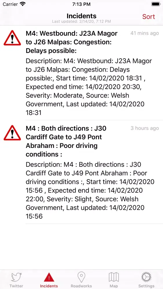 Traffic Wales سکرین شاٹس