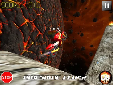 Tangkapan skrin Hell Rider - Extreme Bike Stunts Free iPad 