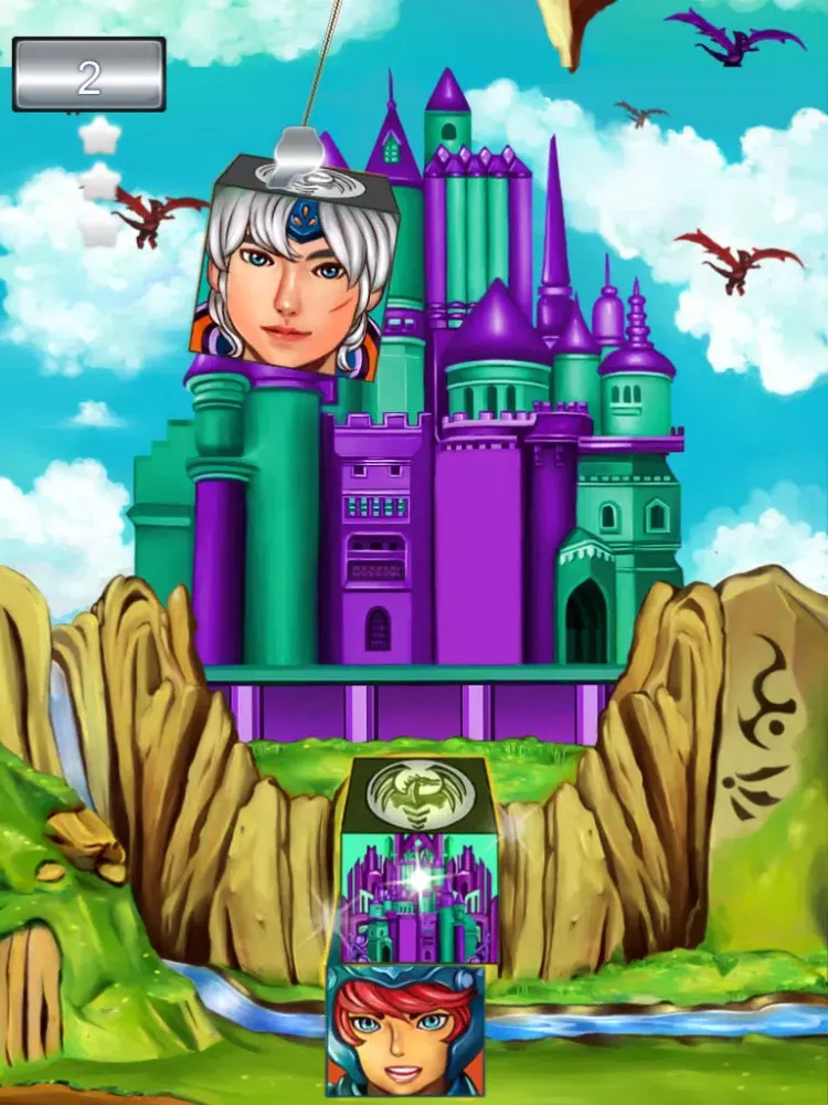 Dragon Princess Blocks - Free Stacking Tower Game iPad  Screenshots