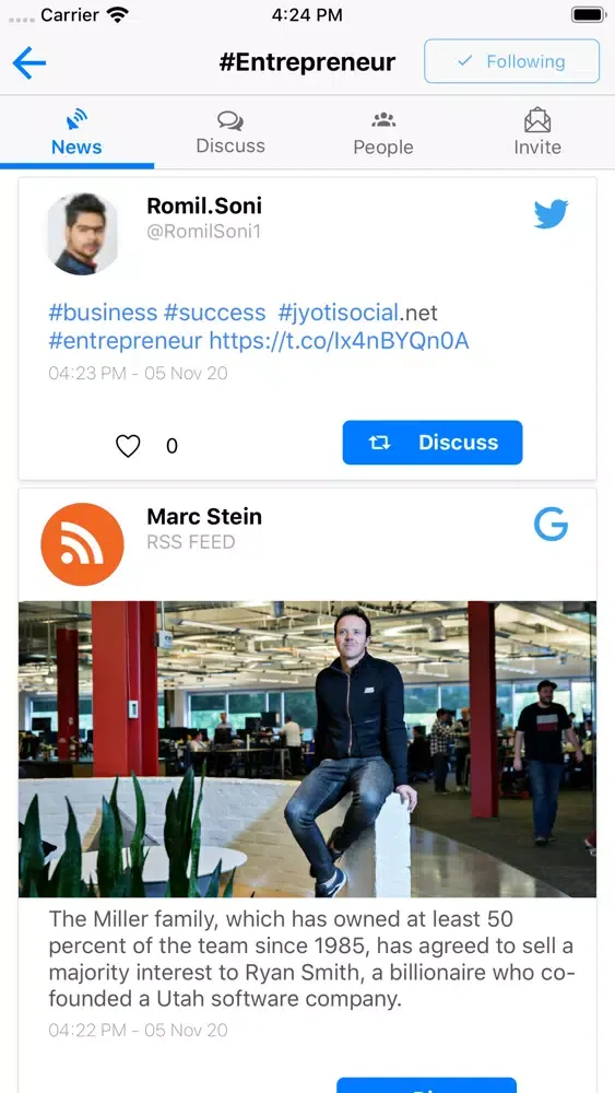 Screenshot di The Hashtag App