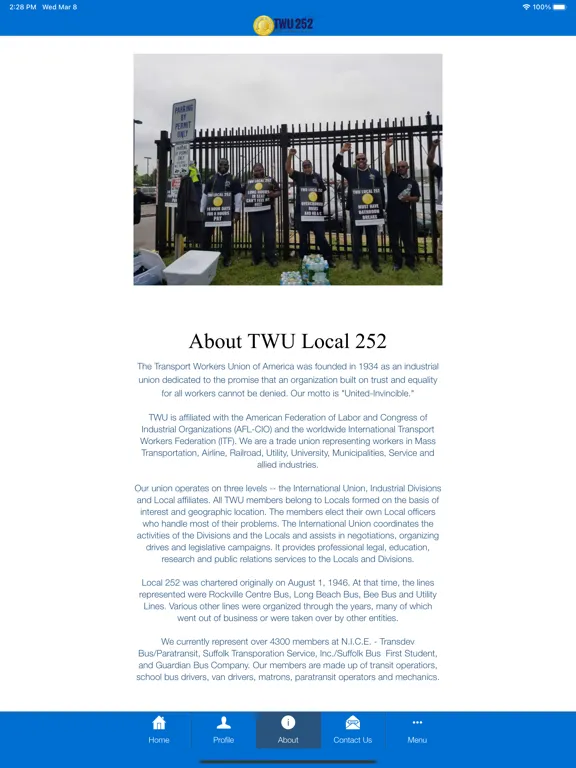 TWU Local 252 On The Go iPad 应用截图
