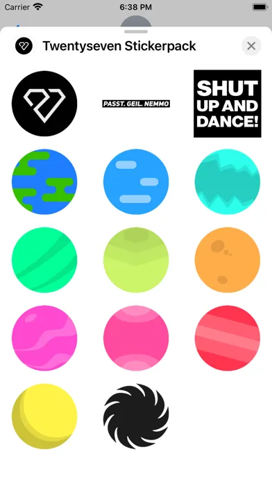 Capturas de tela do Twentyseven Stickerpack