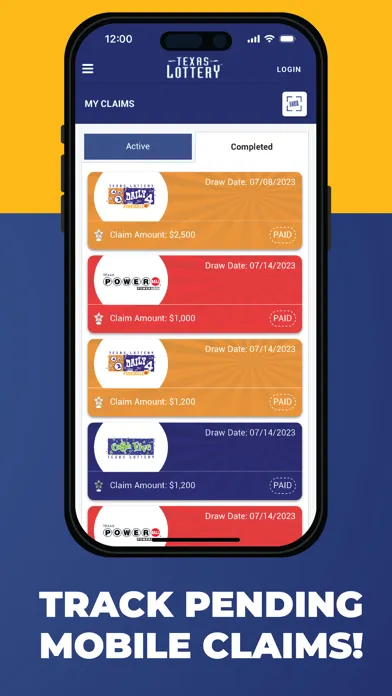 Tangkapan skrin Texas Lottery Official App