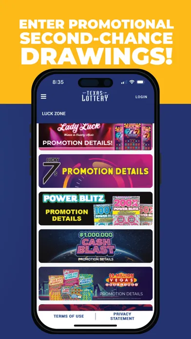 Tangkapan skrin Texas Lottery Official App