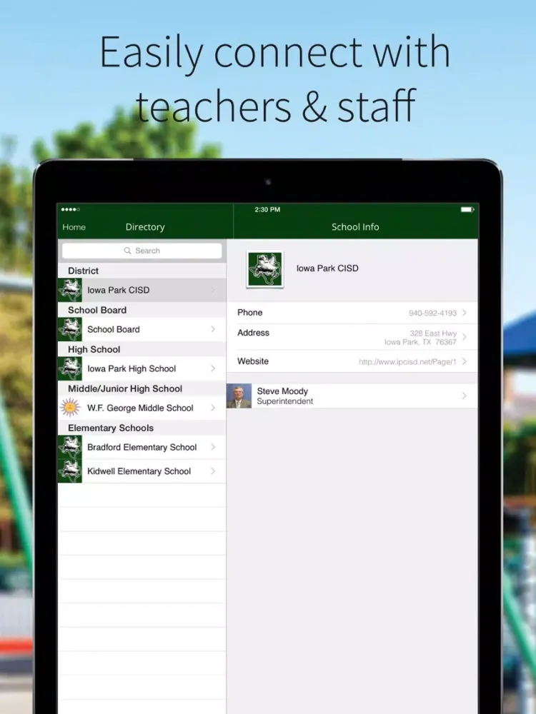 Iowa Park Schools iPad  স্ক্রিনশট