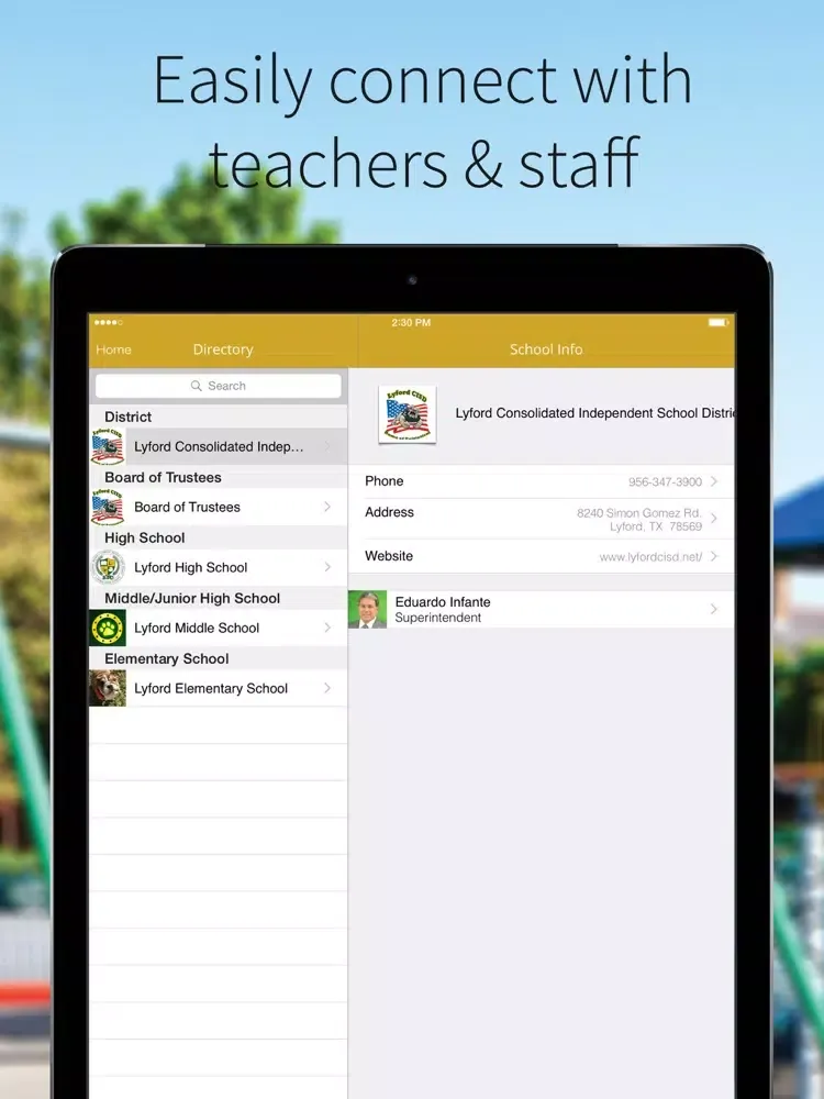 Скриншоты Lyford CISD iPad 