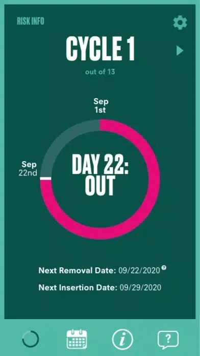 ภาพหน้าจอของ ANNOVERA Birth Control Tracker