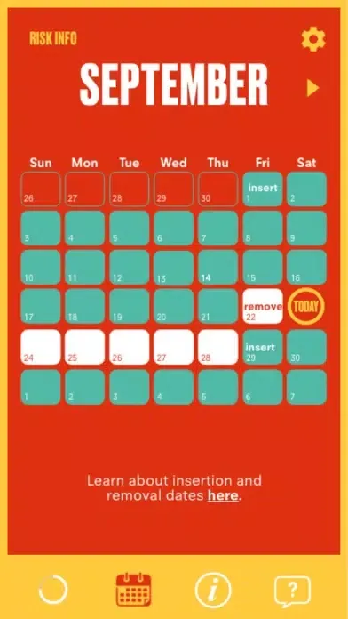 ภาพหน้าจอของ ANNOVERA Birth Control Tracker