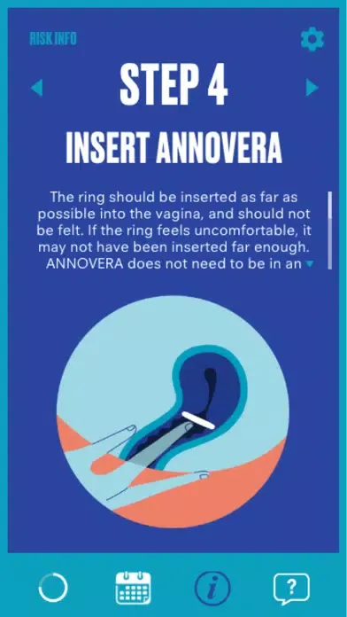 ภาพหน้าจอของ ANNOVERA Birth Control Tracker