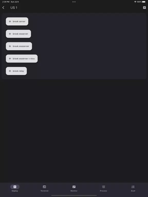 Brook Deploy iPad  Screenshots