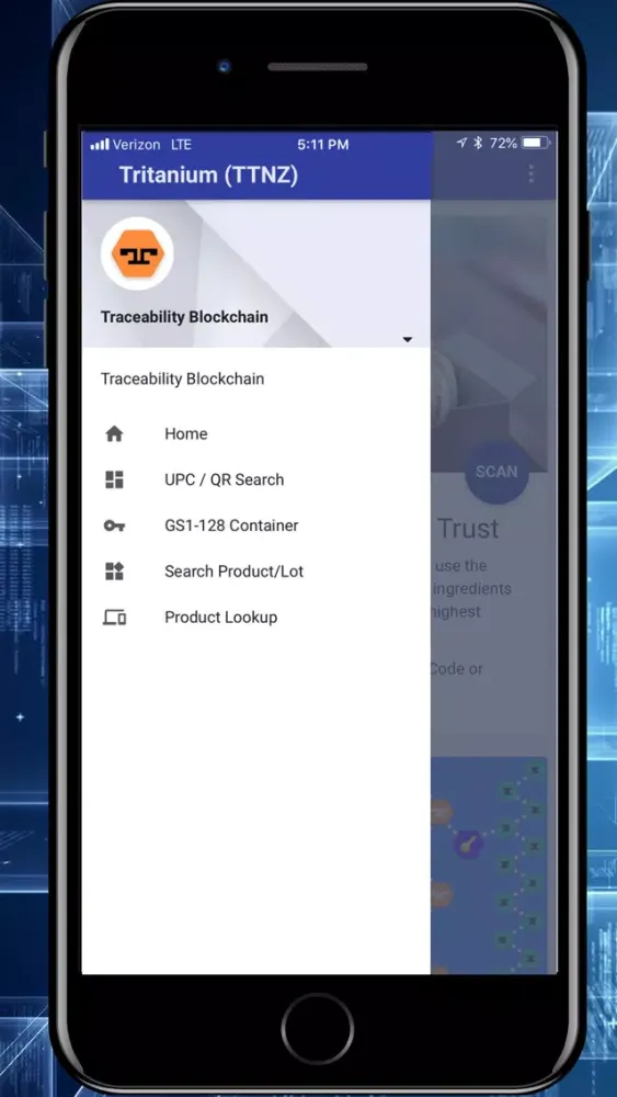 Capturas de tela do Traceability Blockchain