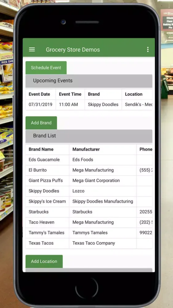 Capturas de tela do Grocery Store Demos