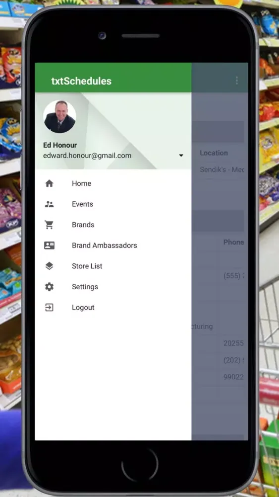 Capturas de tela do Grocery Store Demos