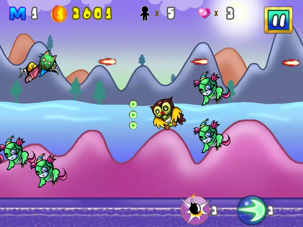 Animal Ninja Bird vs Super Zombies iPad  Screenshots