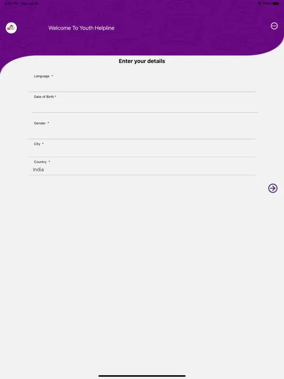 Zrzuty ekranu Youth Helpline India iPad 