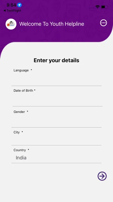 Zrzuty ekranu Youth Helpline India