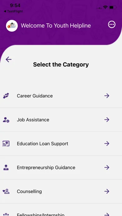 Zrzuty ekranu Youth Helpline India