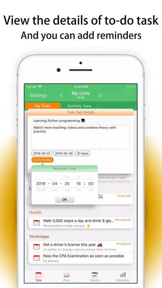 Ảnh chụp màn hình của SmallGoals: Todo Task Planning