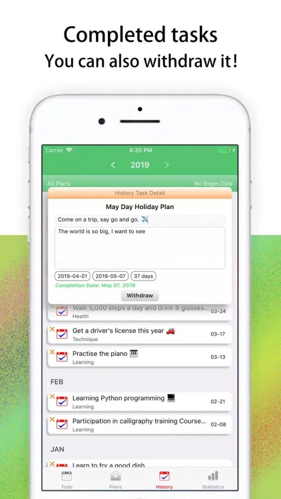 Ảnh chụp màn hình của SmallGoals: Todo Task Planning