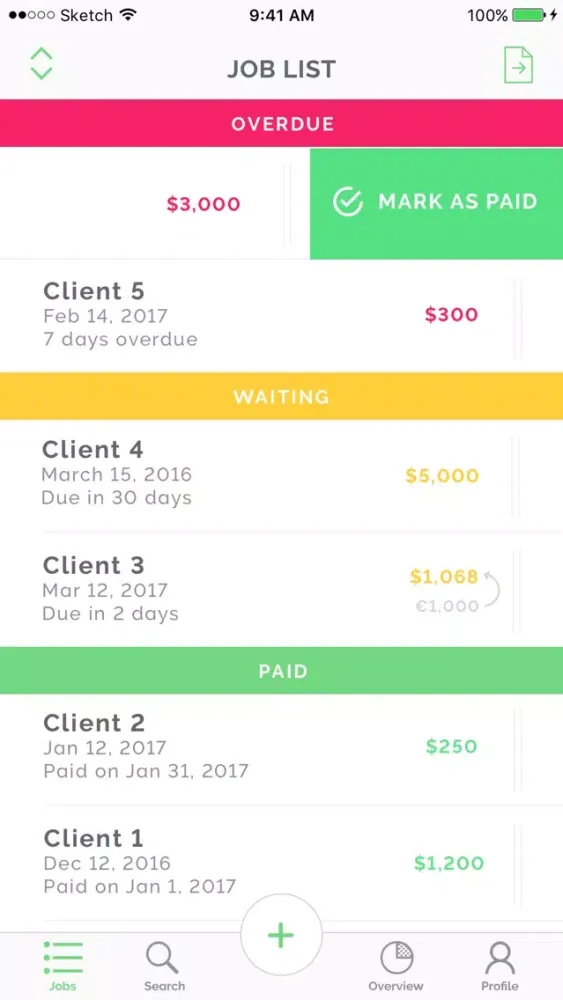 Скриншоты Tycoon Freelance job tracking