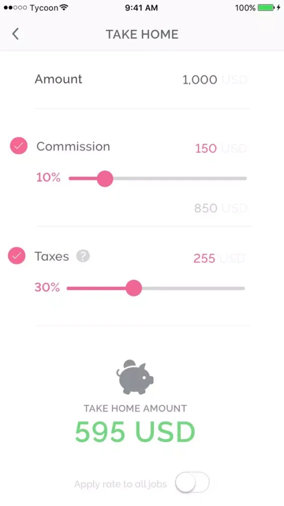 Скриншоты Tycoon Freelance job tracking