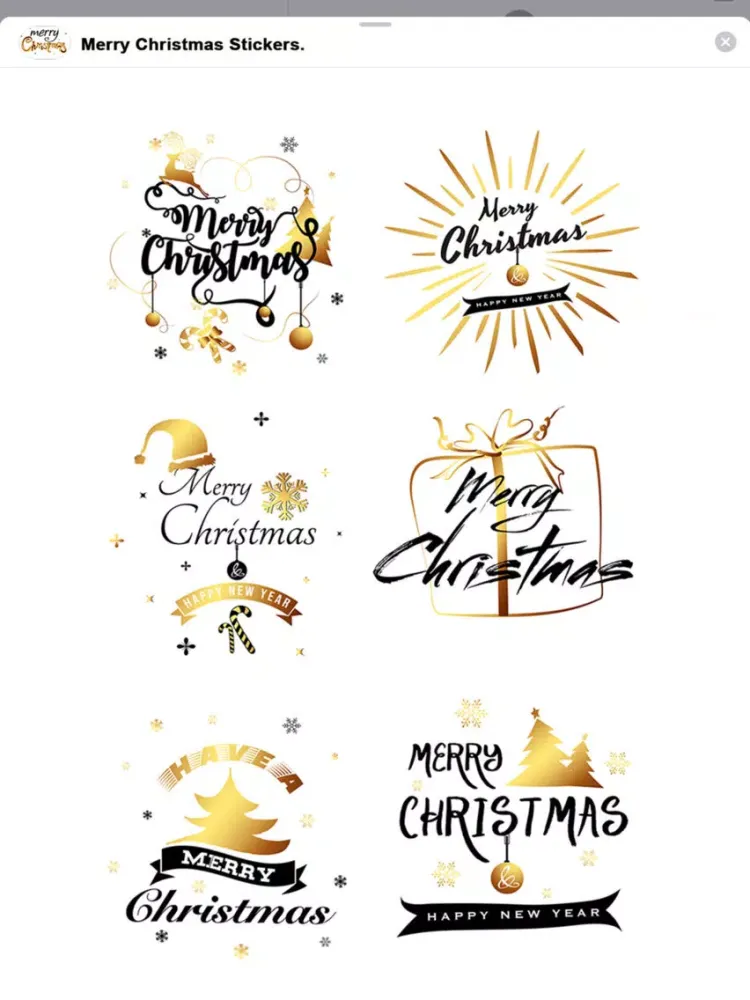 صور Merry Christmas Stickers.. iPad 