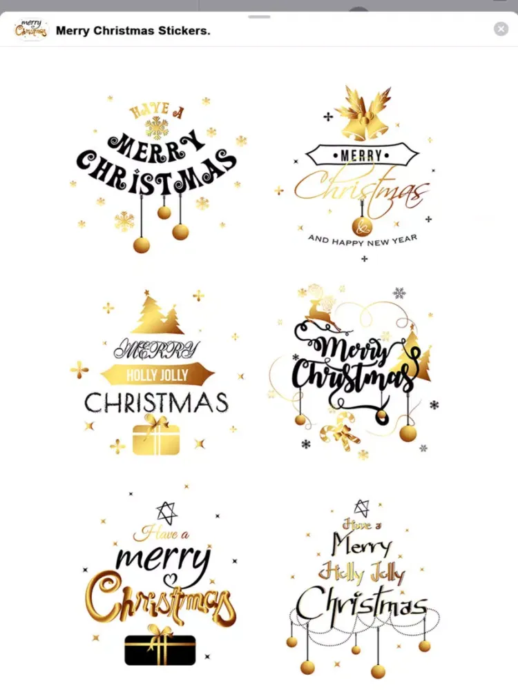 صور Merry Christmas Stickers.. iPad 