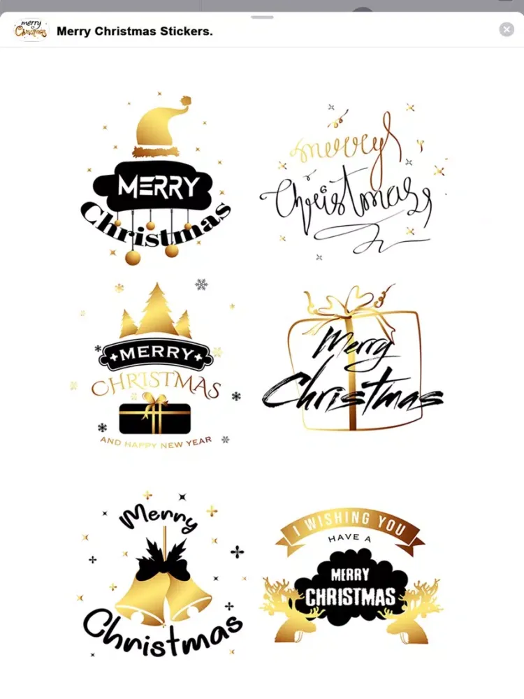 صور Merry Christmas Stickers.. iPad 