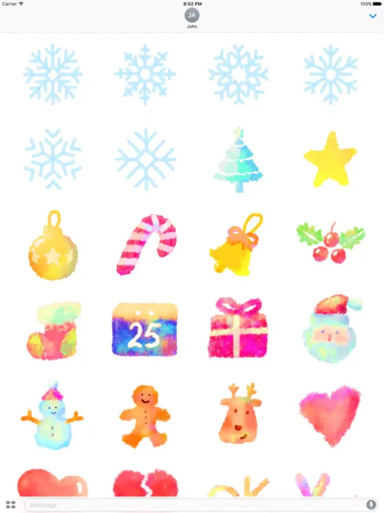 Capturas de pantalla de Christmas! Cute Hand Drawn Stickers for iMessage iPad 