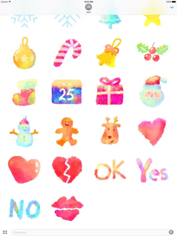 Capturas de pantalla de Christmas! Cute Hand Drawn Stickers for iMessage iPad 