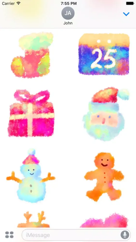 Capturas de pantalla de Christmas! Cute Hand Drawn Stickers for iMessage