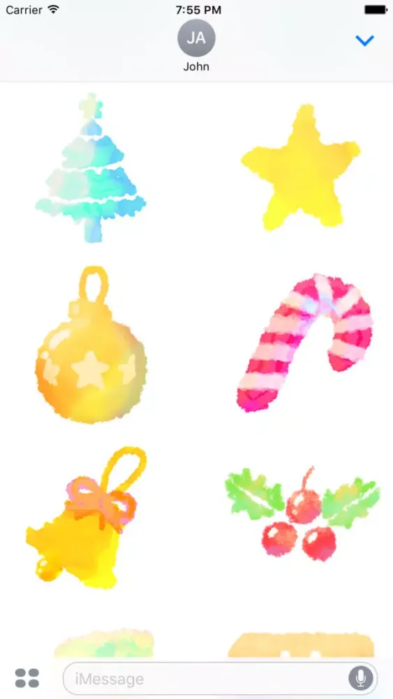 Capturas de pantalla de Christmas! Cute Hand Drawn Stickers for iMessage